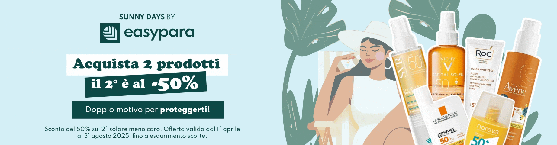 Sunny Days: acquista 2 prodotti, il 2° è al -50%