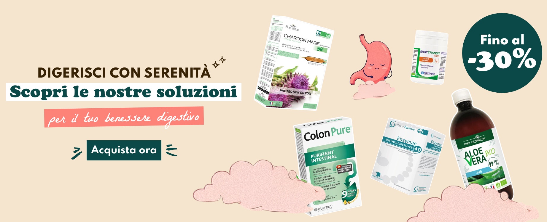 Fino al 30% di sconto per prenderti cura del tuo benessere intestinale