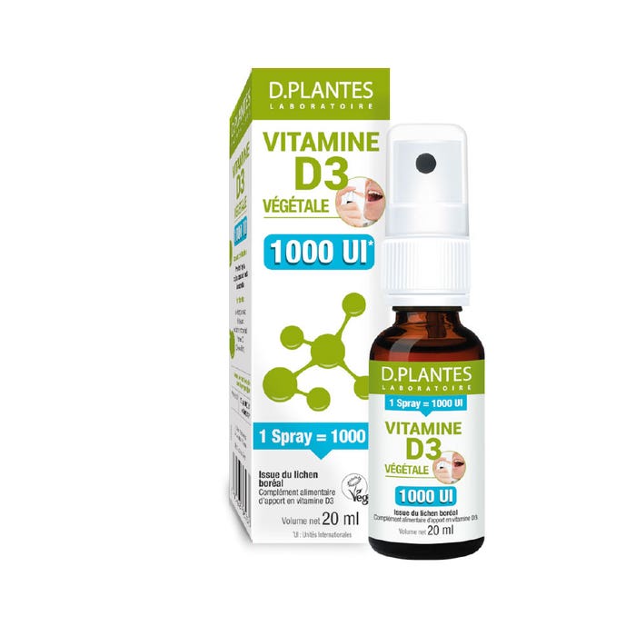 Vitamine D3 vegetali 1000 UI Spray 20ml D. Plantes