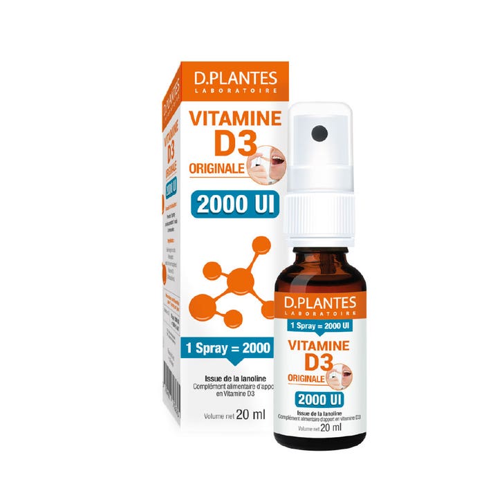 Original Vitamine D3 2000 UI Spray 20ml D. Plantes