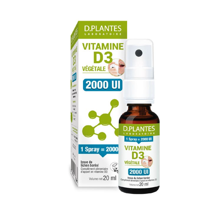 Vitamine D3 vegetali 2000 UI Spray 20ml D. Plantes