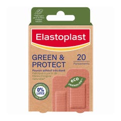 Elastoplast Green & Protect 0% Latex 20 medicazioni - 2 misure 20 Medicazioni