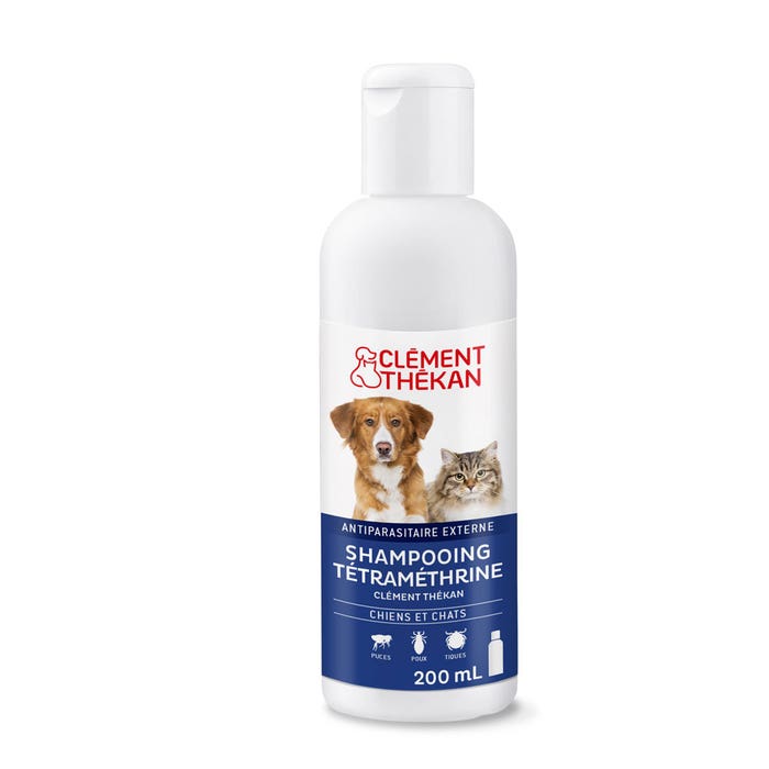 Clement-Thekan Shampoo alla tetrametrina per Cane e Gatto 200ml 200 ml Tetramethrine Antiparassitario esterno per Cane e Gatto Clement-Thekan