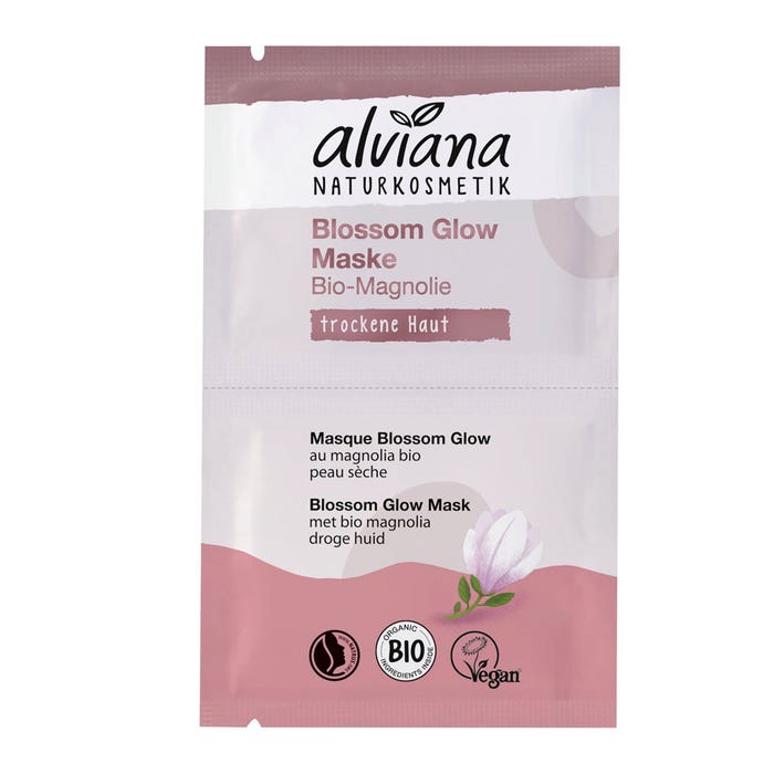Maschera di luce di fiori 2x7,5ml Magnolia Organic Pelle secca Alviana