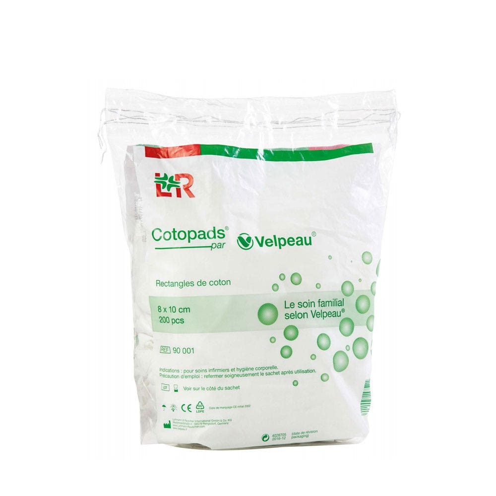 Lohmann Rauscher Cotopads Cotone 8x10 cm per Velpeau 200 Pezzi