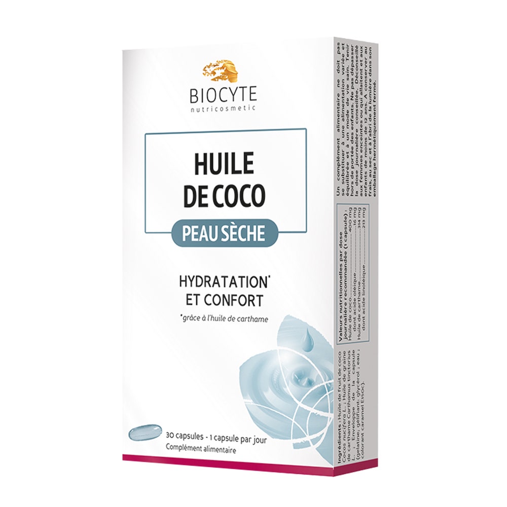 Biocyte Oli di Cocco Pelle Secca 30 Capsule