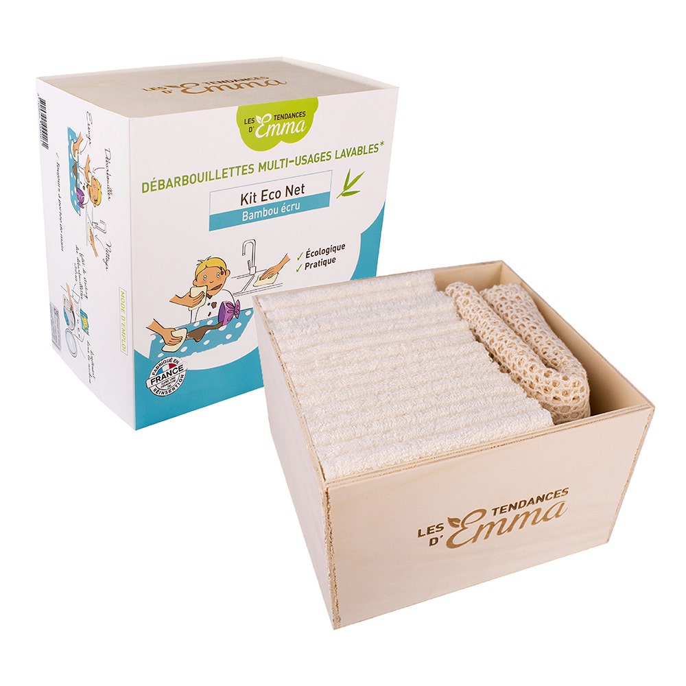 Les Tendances D'Emma Eco Net Kit salviettine in cotone bio x15
