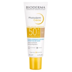 Bioderma Photoderm Protezione solare viso Crema Colorata Spf 50+ Tubo da Peaux sensibles sèches 40ml