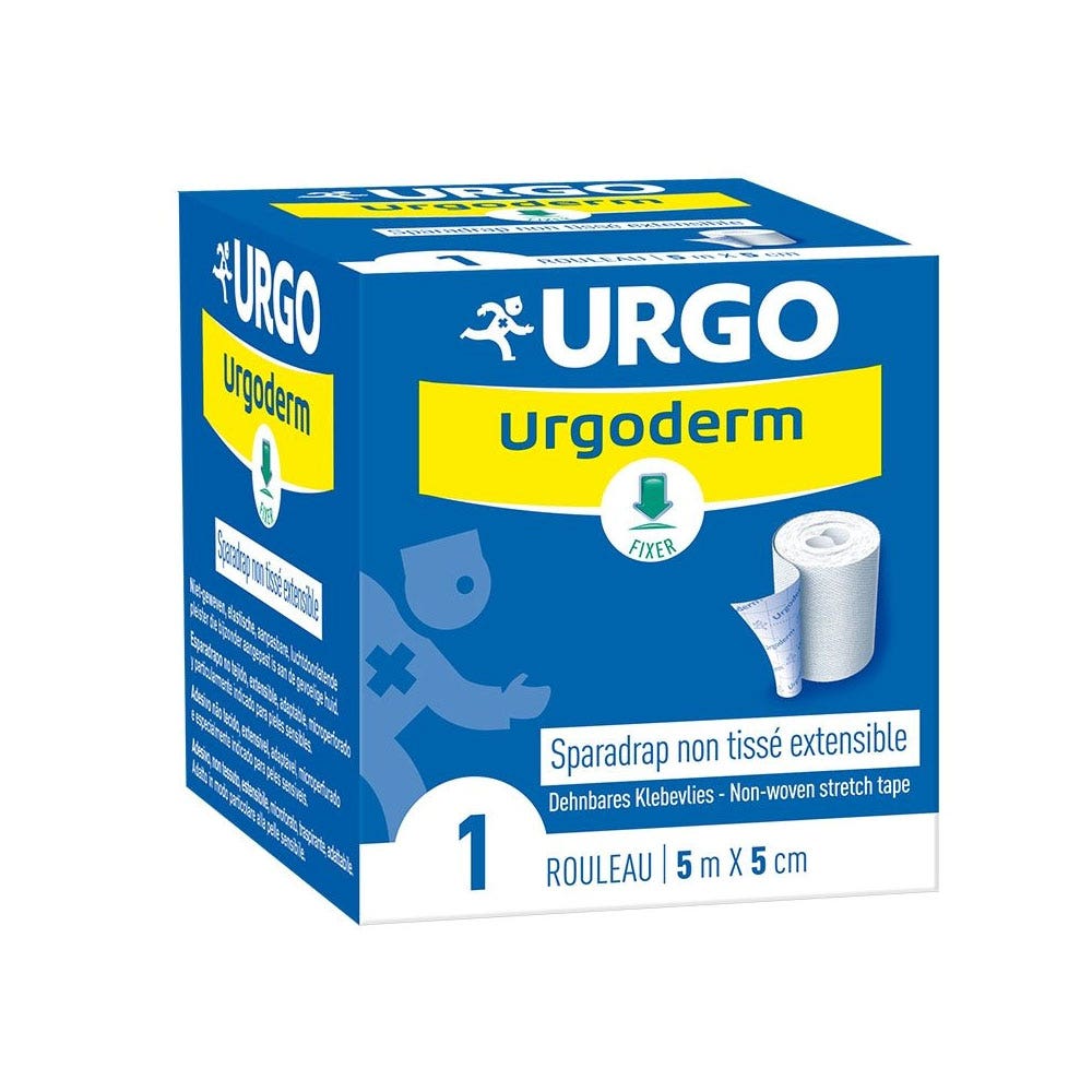 Urgo Cerotto adesivo in rotolo Urgoderm non tessuto estensibile 5 m x 5 cm 1 rotolo