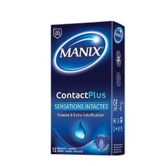 Manix Contact Plus Preservativi Sottili ed Extra lubrificati x14