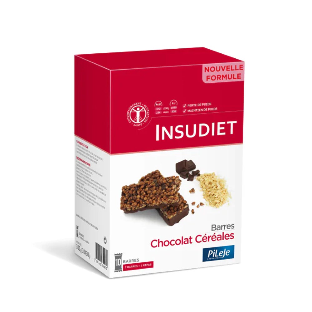 Insudiet Barretta di cereali al cioccolato x10