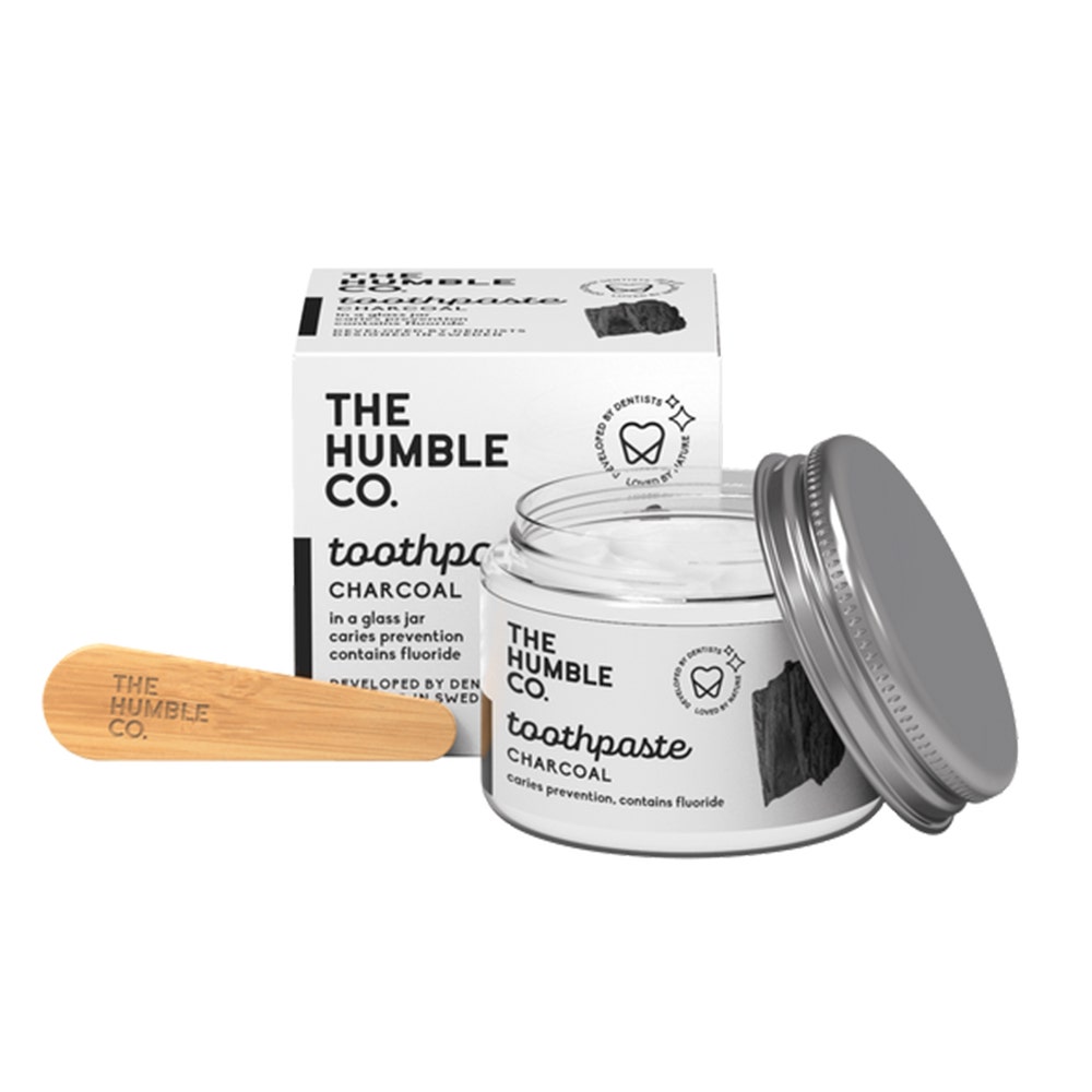The Humble Co. Barattolo di vetro per Dentifricio Carbone 50ml