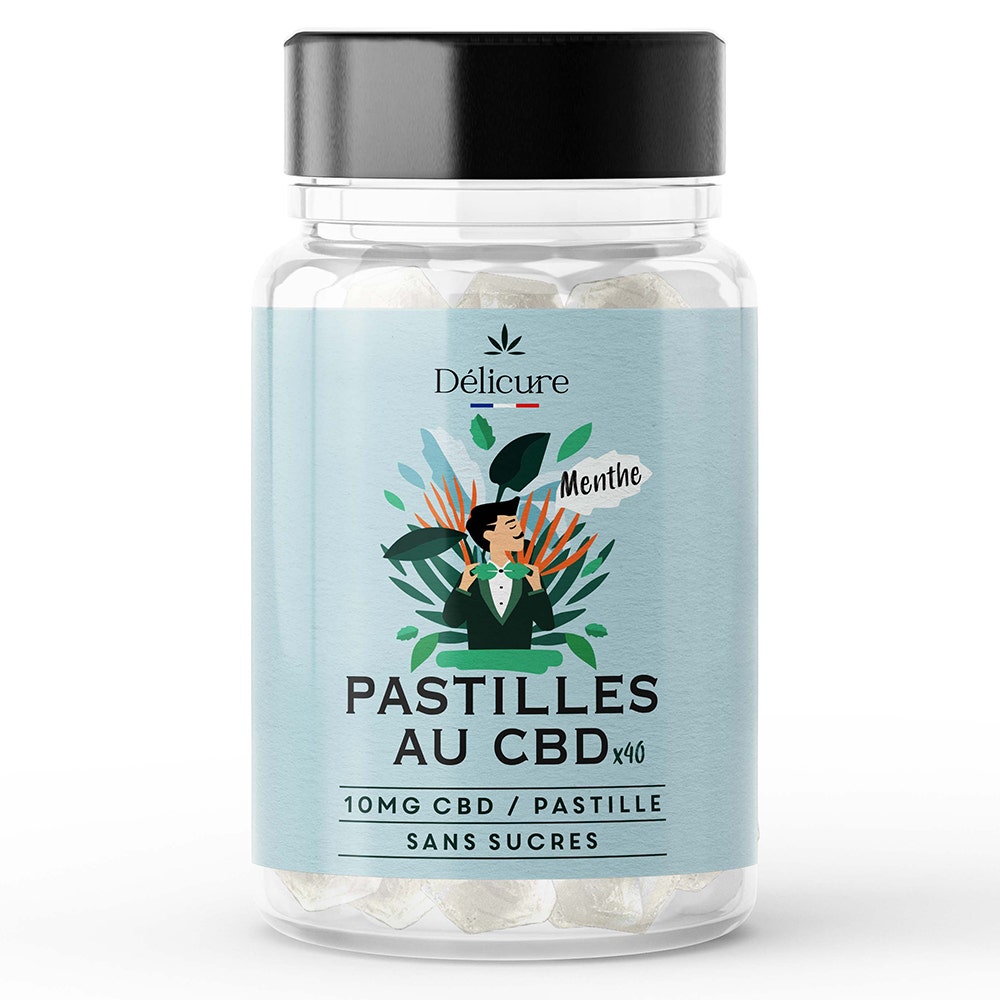 Delicure CBD Pastiglie 10 mg alla menta senza zucchero x40 caramelle