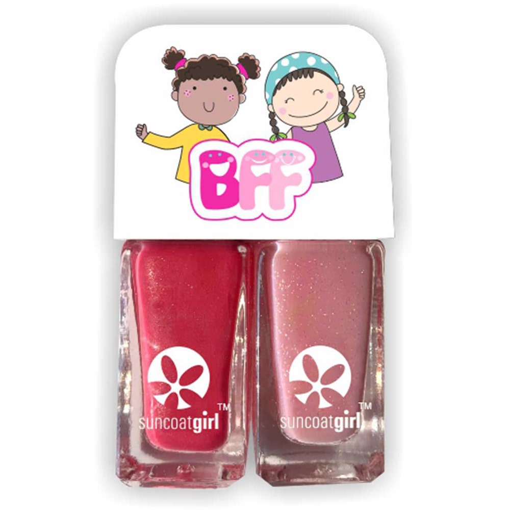Suncoat Girl Duo di smalti Sweeties Rosa vivo + glitter rosa pallido 2 x5 ml