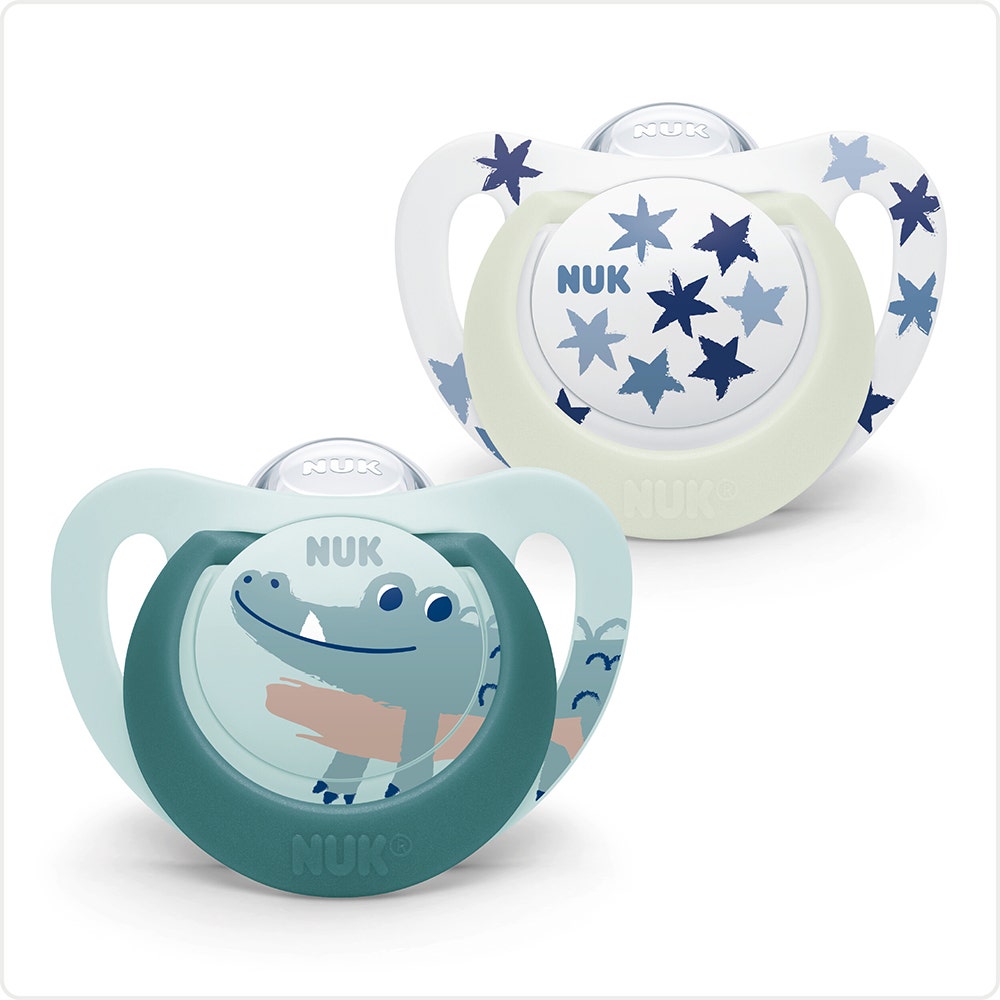 Nuk Succhietti fisiologici Starlight 6-18 mesi 2pz