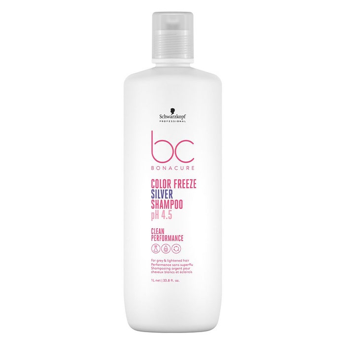 Shampoo 1000 ml PH 4.5 Color Freeze BC Bonacure Capelli bianchi e schiariti Schwarzkopf Professional