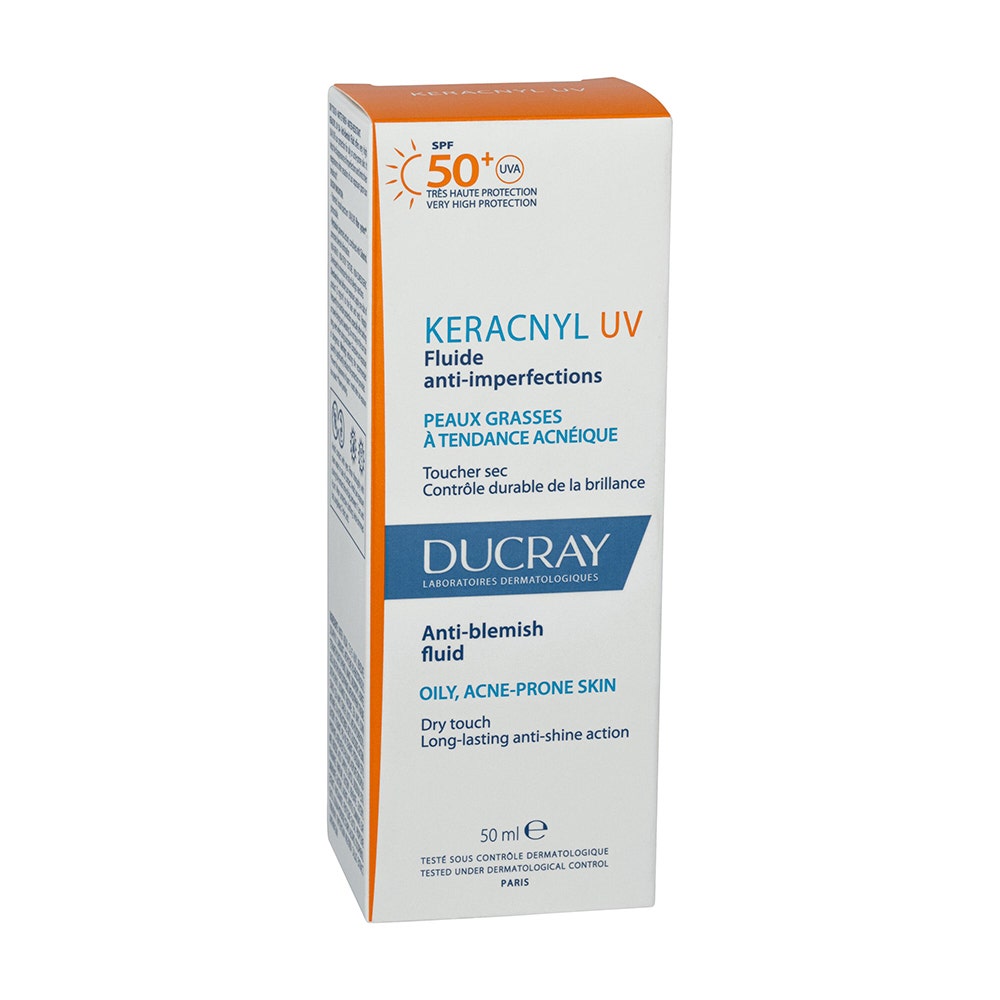 Ducray Keracnyl Fluido anti-imperfezioni SPF50+ Pelle grassa e tendenza acneica 50ml