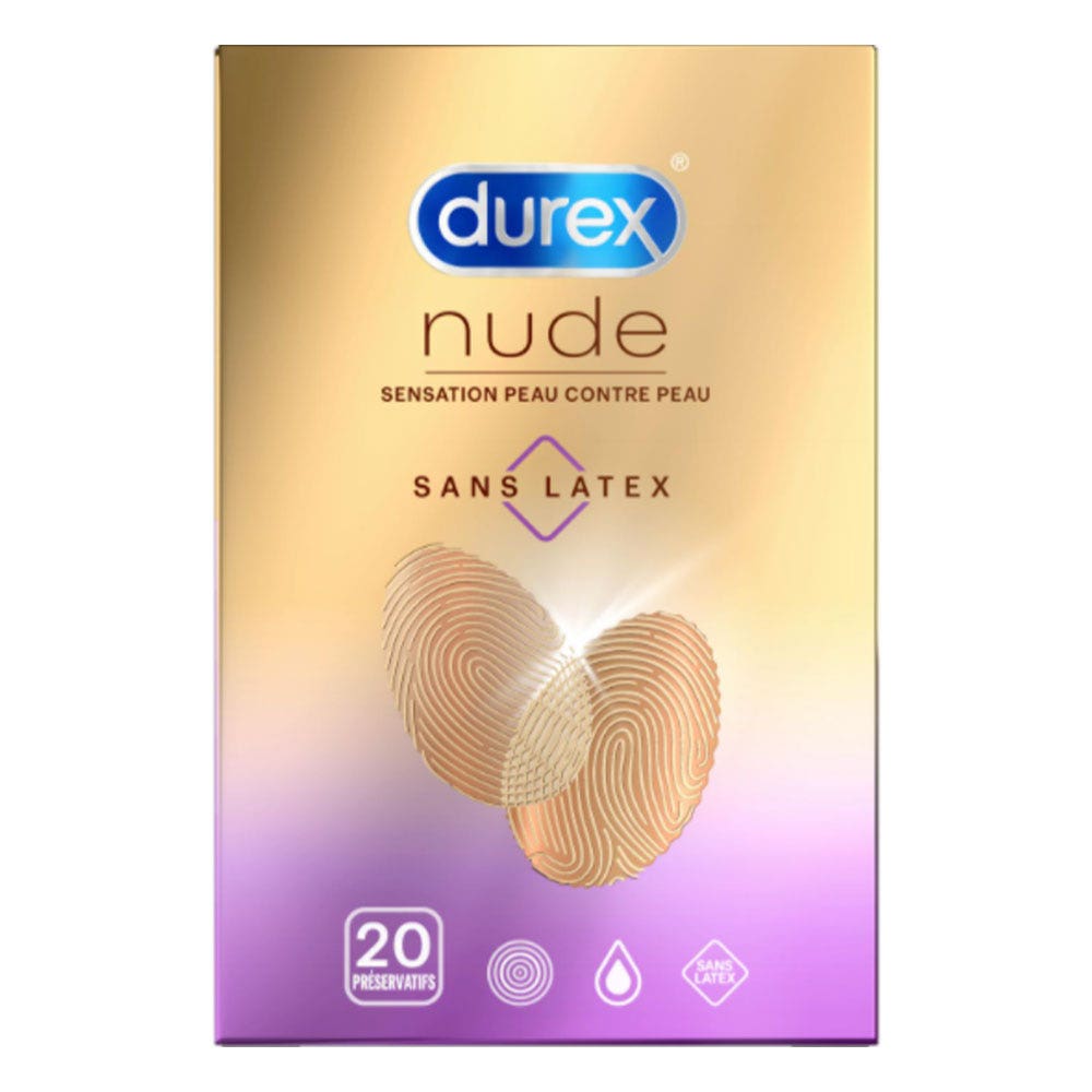 Durex Nude Preservativi senza lattice x20
