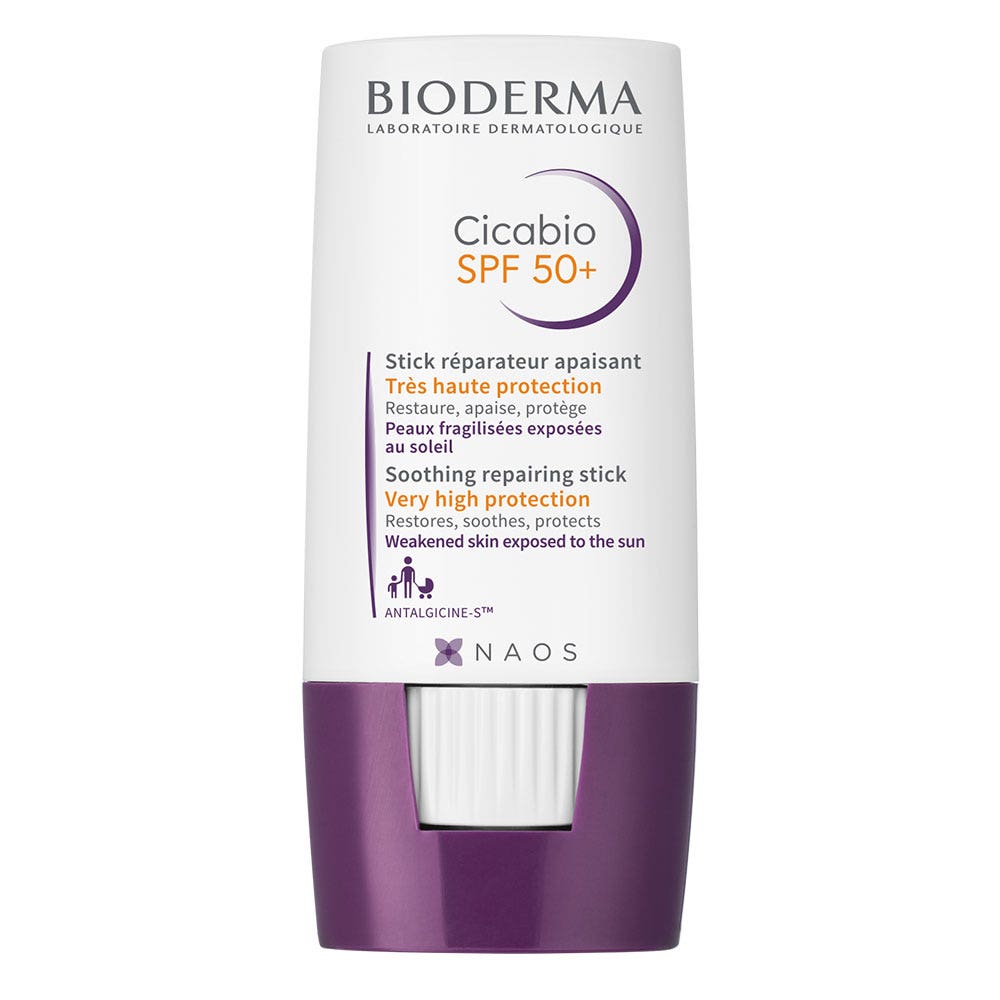 Bioderma Cicabio Stick Solare Riparatore Lenitivo Spf50+ - Spf50 8g