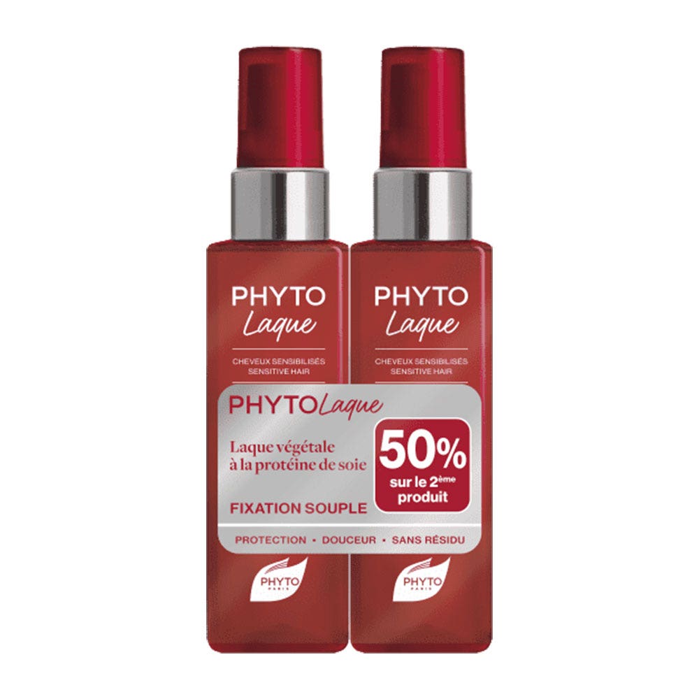 Phyto Paris Phytolaque Lacca Vegetale Proteine della seta Fissaggio morbido Capelli sensibilizzati 2x100ml