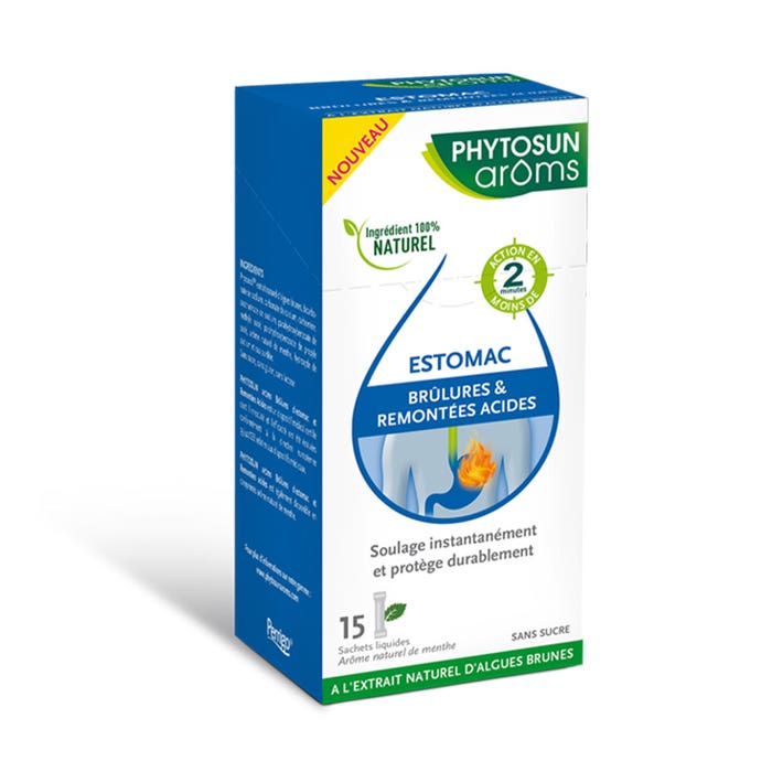 Phytosun Aroms Bruciore di stomaco e reflusso acido Aroma naturale di menta x15 sacchi