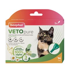 Beaphar Veto Pure Pipette repellenti antiparassitarie per gatti Eucalyptus 3x1ml