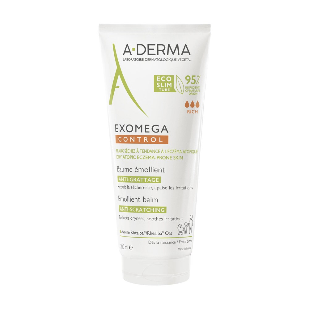 A-Derma Exomega Control Balsamo emolliente anti-prurito e con tendenza all'eczema atopico 200 ml