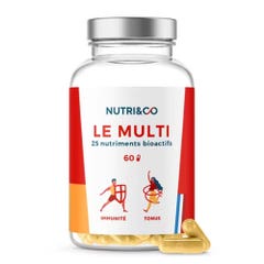 NUTRI&CO Multi 25 nutrienti bioattivi Immunità e antiossidanti 60 capsule