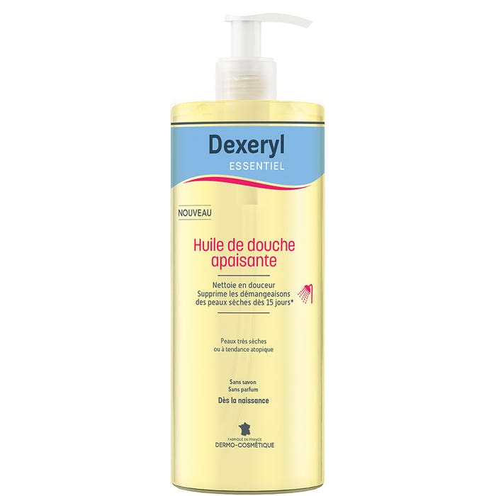 Dexeryl Olio doccia lenitivo per una detersione delicata Pelle molto secca o soggetta ad atopia 500ml