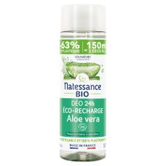 Natessance Ricarica Eco Deodorante 24h all'Aloe Vera biologica Pelle Sensibile 150 ml