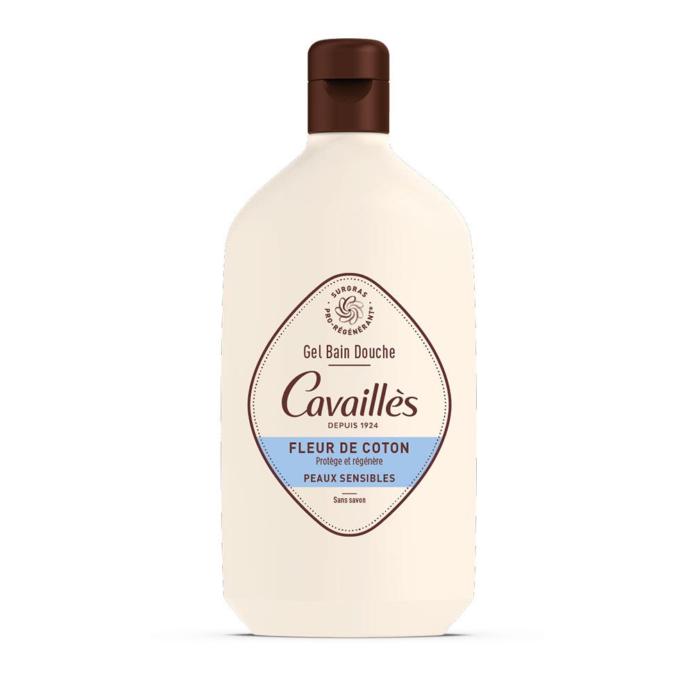 Rogé Cavaillès Gel Detergente Bagno-Doccia ai Fiori di cotone Pelle sensibile 400ml