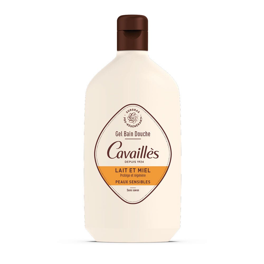 Cavaillès Gel Detergente Bagno-Doccia Latte e Miele Pelle sensibile 400ml