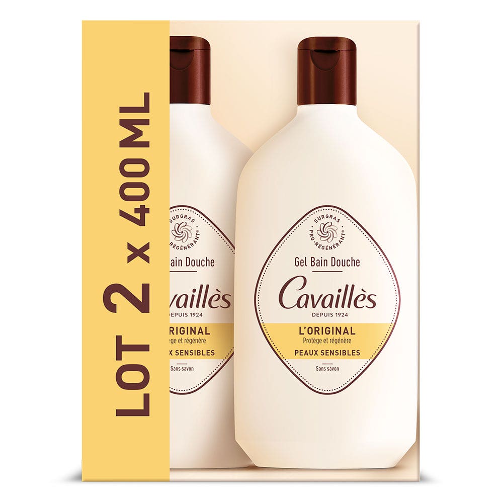 Rogé Cavaillès Gel Detergente Bagno-Doccia L'Original 2x400ml Pelle sensibile 800ml
