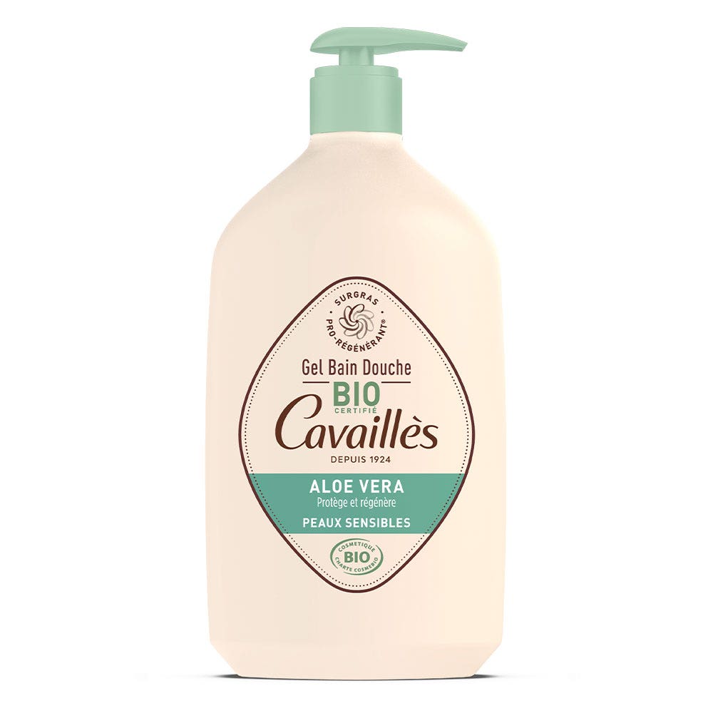 Rogé Cavaillès Gel Detergente Bagno-Doccia all'Aloe vera Bio Pelle sensibile 1L