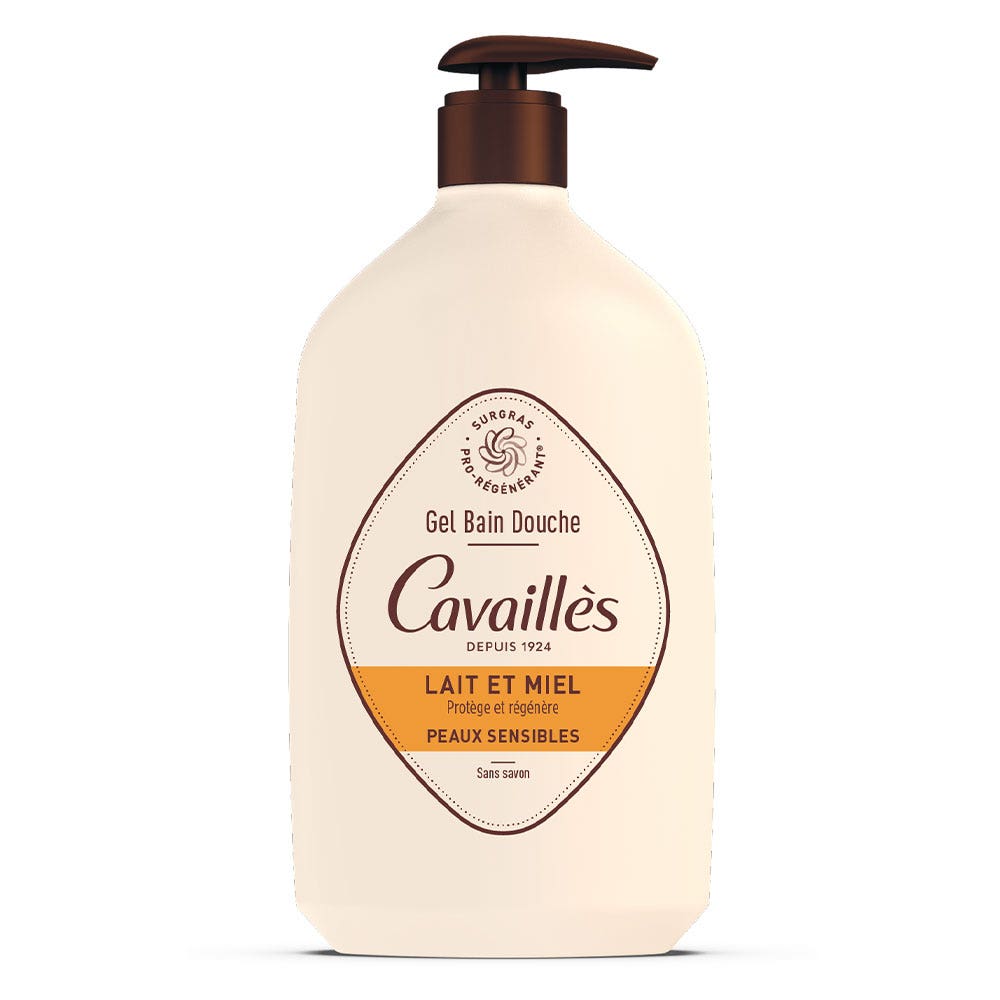 Cavaillès Gel Bagno-Doccia Latte e Miele Pelle Sensibile 1L