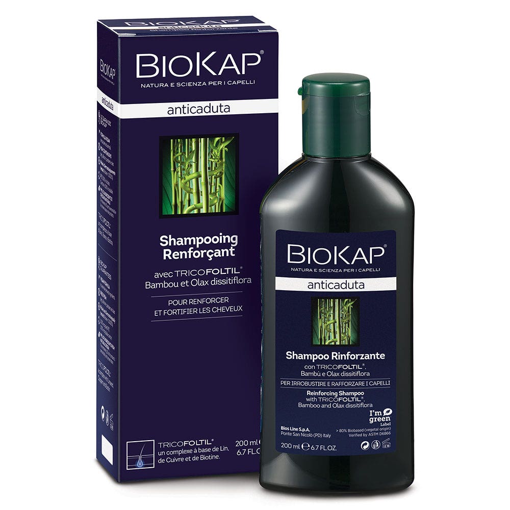 Biokap Anticaduta Shampoo rinforzante anti-caduta dei capelli 200 ml