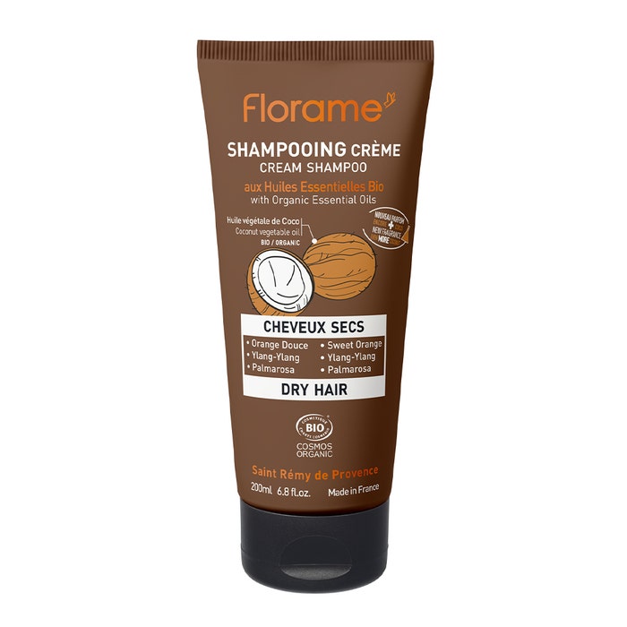 Shampoo a Crema 200 ml Cheveux Secs Con oli essenziali biologici Florame