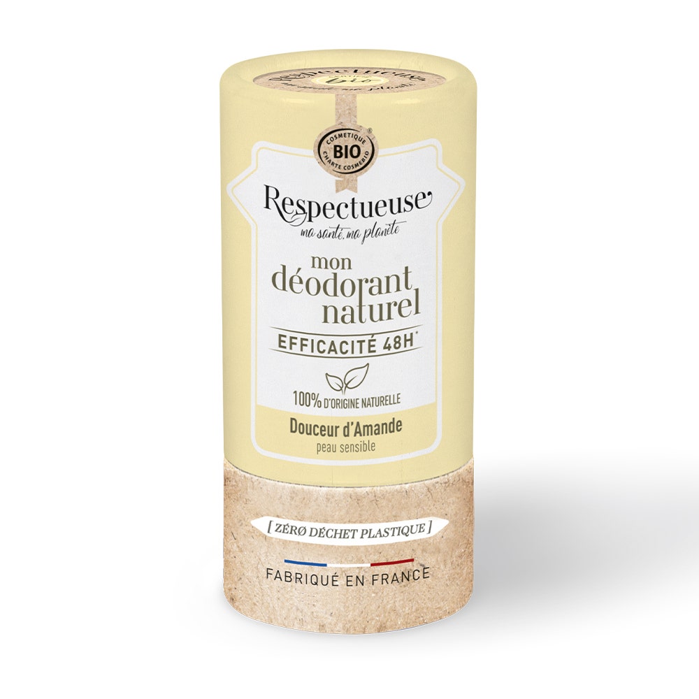 Respectueuse Mon Déodorant Naturel Efficace 48h Bio Mandorla Delicatezza per Pelle Sensibile 50g