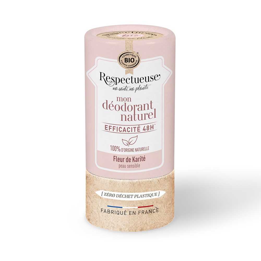 Respectueuse Mmio deodorante naturale efficace 48h bio per pelle sensibile profumo fiore di karité 50g