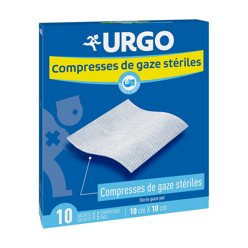 Urgo Compresse sterili Hydrophil garza 10cm x 10cm Scatola da 10