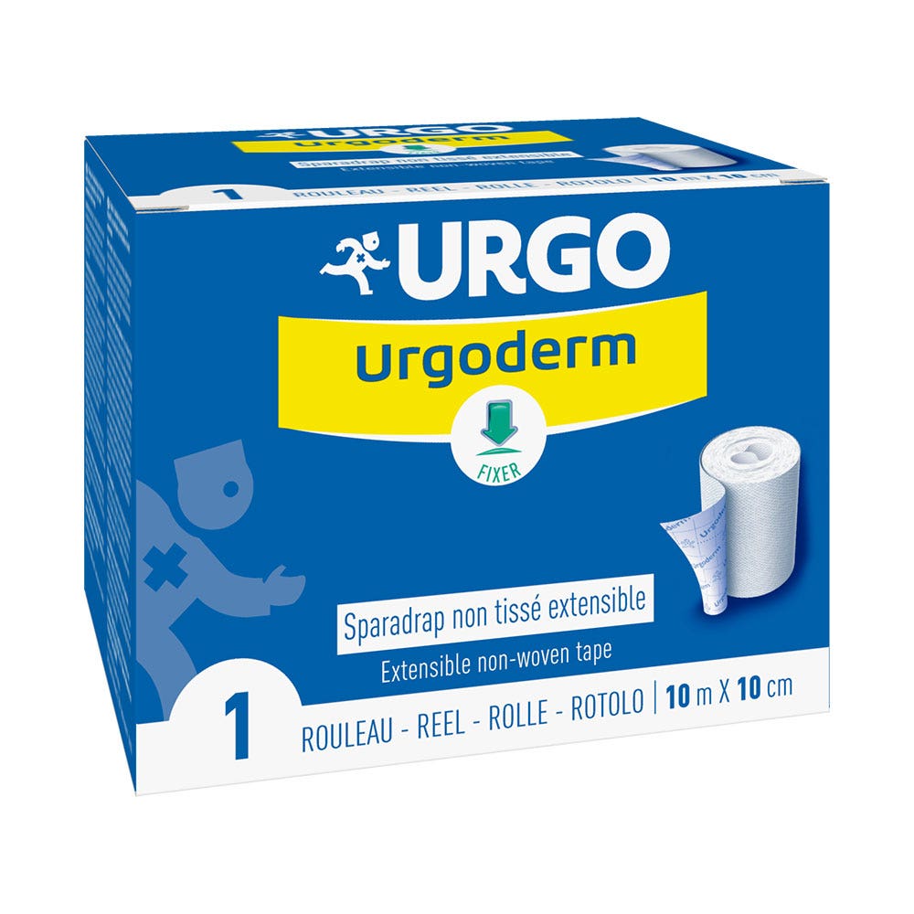 Urgo Cerotto adesivo in rotolo Urgoderm non tessuto estensibile 10 m x 10 cm 1 rotolo