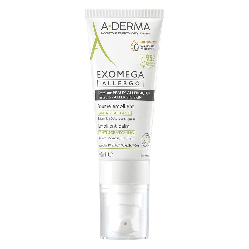 A-Derma Exomega Allergo Balsamo Emolliente Anti prurito Pelle allergica 40ml