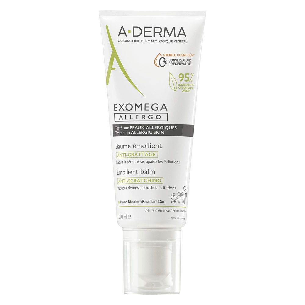 A-Derma Exomega Allergo Balsamo Emolliente Antigraffio Pelle allergica 200 ml