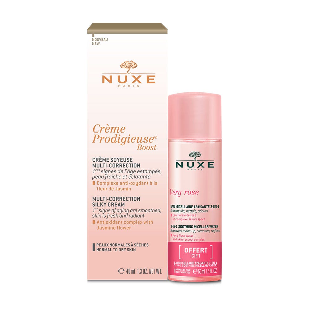 Nuxe Prodigieuse Boost Creme Prodigieuse Boost Crema Setosa 40ml + Acqua Micellare Molto Rosa 80ml