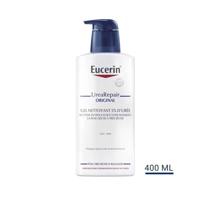 Eucerin UreaRepair Plus Gel detergente al 5% di urea Originale per pelli secche 400 ml