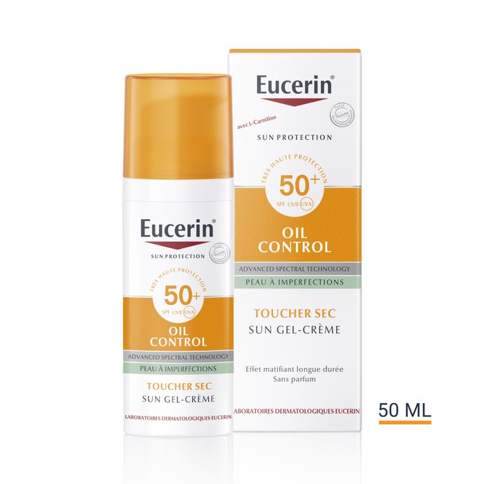 Sun Protection Oil Control Protezione Viso Tocco Secco Spf50+ 50ml Sun Protection Eucerin