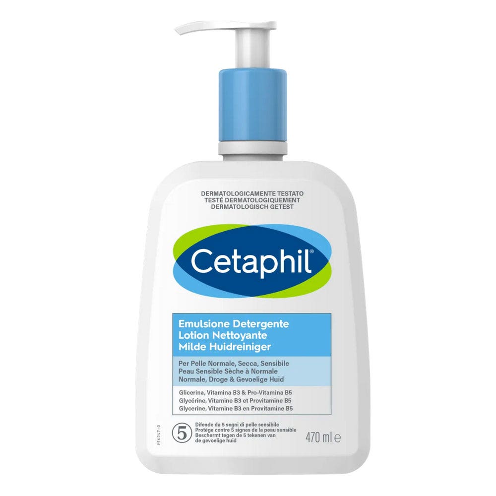 Cetaphil acqua micellare detergente viso e corpo per pelli sensibili 460ml