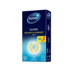 Manix Super Preservativi di sicurezza e comfort 12+2