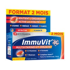 Forté Pharma ImmuVit'4G Immunità Senior Vitamine, Minerali e Fermenti 60 compresse tri-strato