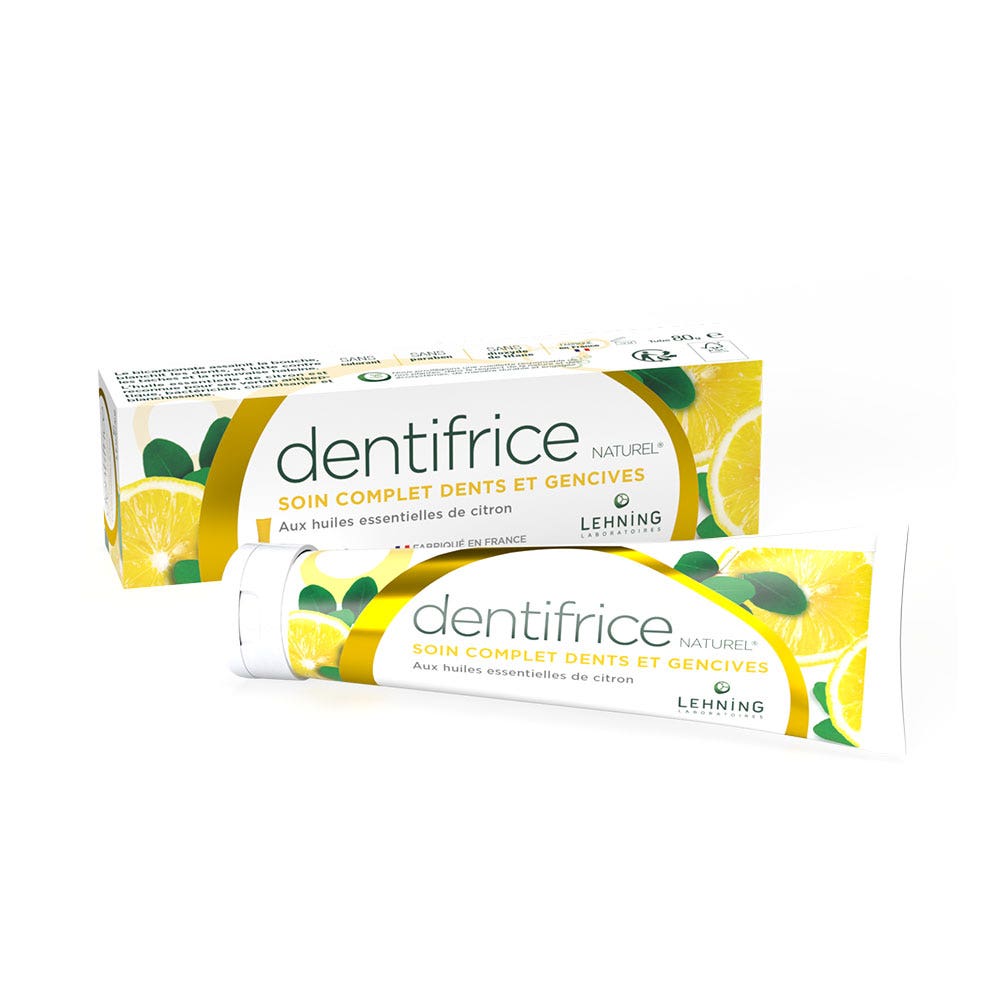 Lehning Dentifricio naturale con oli essenziali di Limone 80g
